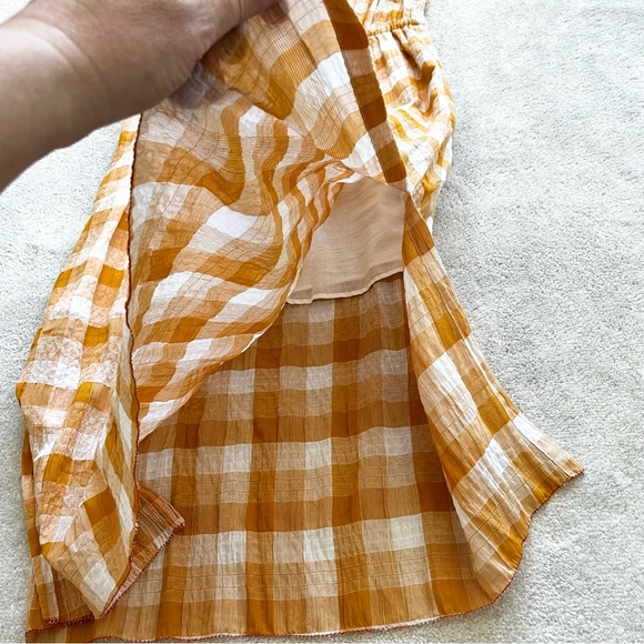 LILLA P SEMI SHEER PLAID DRESS SIZE LARGE PREPPY EFFORTLESS CASUAL Picnic Pin Up - Picture 6 of 14